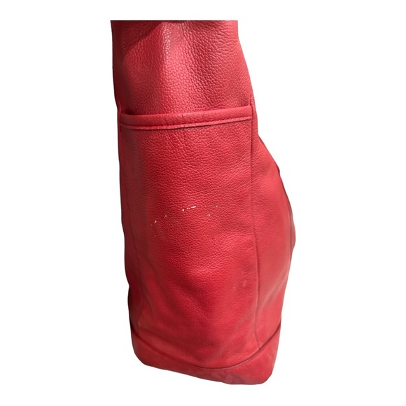 Levenger red leather large tote briefcase case - Picture 5 of 11